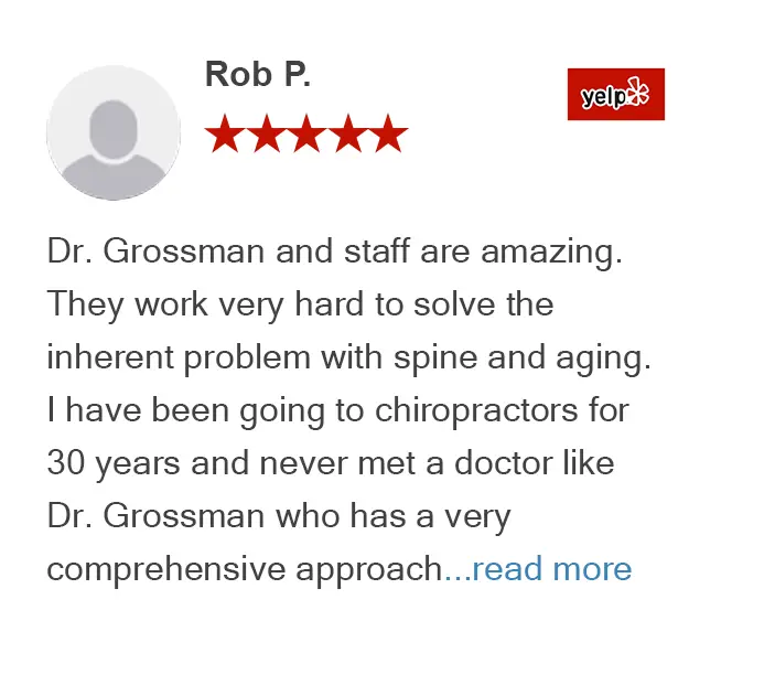 Yelp review for Chiropractic Chicago by Rob