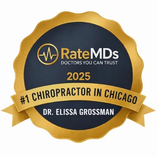 RateMDs award for Dr. Elissa Grossman at Chiropractic Chicago