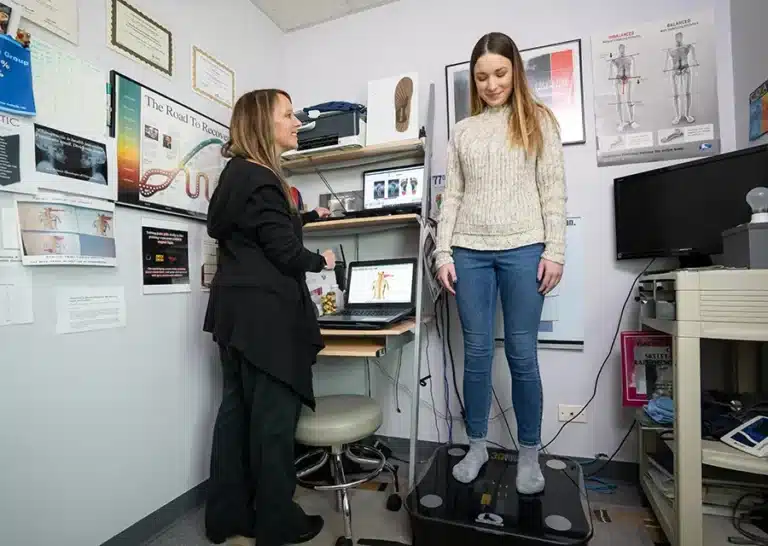 Doctor working with women